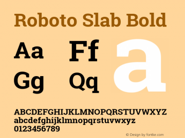 Roboto Slab Bold Version 1.100263; 2013; ttfautohint (v0.94.20-1c74) -l 8 -r 12 -G 200 -x 14 -w 