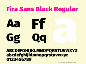 Fira Sans Black Version 4.203图片样张