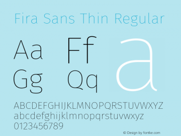 Fira Sans Thin Version 4.203图片样张