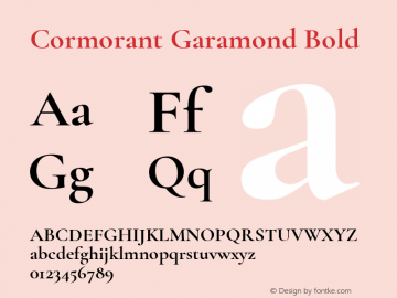 Cormorant Garamond Bold Version 3.303图片样张