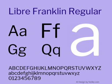 LibreFranklin-Regular Version 1.002; ttfautohint (v1.5) Font Sample