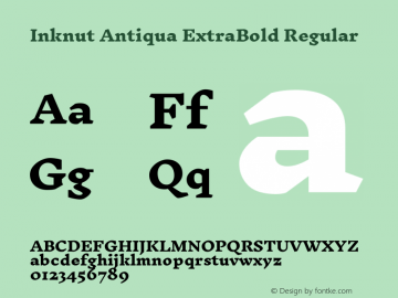 Inknut Antiqua ExtraBold Version 1.003图片样张