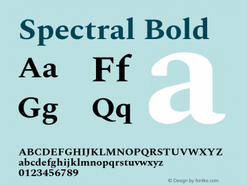 Spectral Bold Version 2.001图片样张