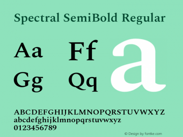 Spectral SemiBold Version 2.001图片样张