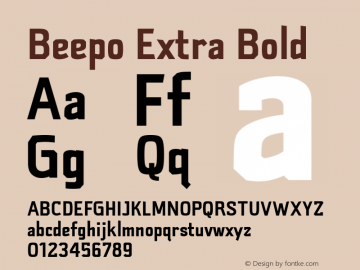 Beepo Extra Bold Version 1.000图片样张