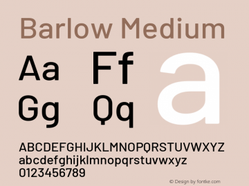 Barlow Medium Version 1.408图片样张