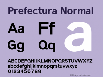 Prefectura Normal Version 1.003 December 11, 2017 Font Sample