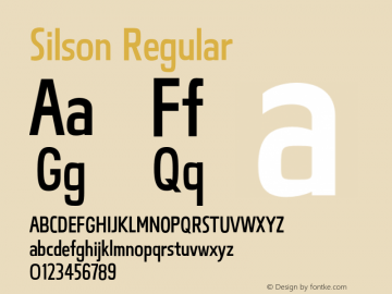 Silson-Semibold Version 1.001;PS 001.001;hotconv 1.0.88;makeotf.lib2.5.64775图片样张