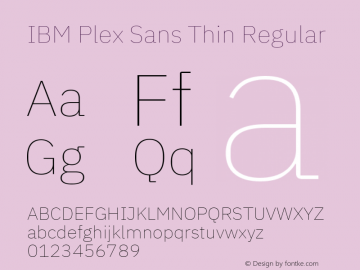 IBM Plex Sans Thin Version 3.1图片样张