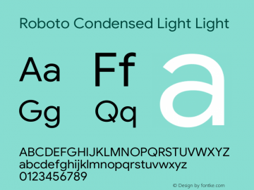 Roboto Condensed Light Version 1.008 | CWR FONToMASS Premium compilation图片样张