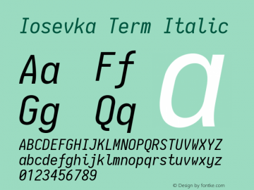 Iosevka Term Italic 2.0.1图片样张