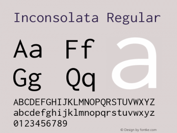 Inconsolata Version 1.013 Font Sample