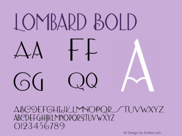 Lombard-Bold Version 1.000;PS 001.000;hotconv 1.0.88;makeotf.lib2.5.64775图片样张