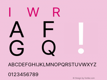 Inter Work Regular Version 1.002;hotconv 1.0.109;makeotfexe 2.5.65596 Font Sample