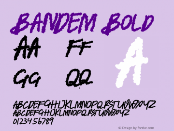 BANDEM Version 001.000 Font Sample