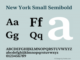 New York Small Semibold Version 15.0d4e2 Font Sample