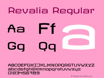 Revalia-Regular Version 1.001 Font Sample