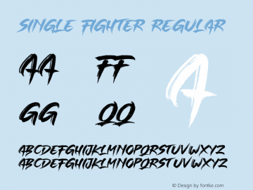 SINGLEFIGHTER Version 1.00;August 9, 2019;FontCreator 12.0.0.2545 64-bit Font Sample