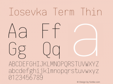 Iosevka Term Thin 2.3.0图片样张