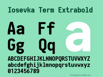 Iosevka Term Extrabold 2.3.0图片样张