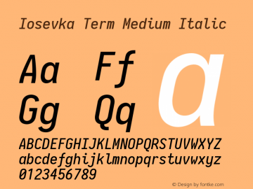 Iosevka Term Medium Italic 2.3.0图片样张