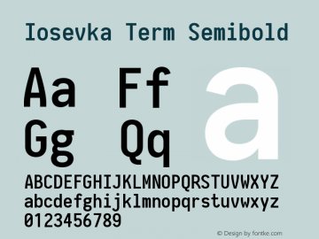 Iosevka Term Semibold 2.3.0图片样张