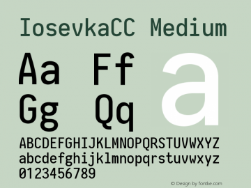 IosevkaCC Medium 2.3.0 Font Sample