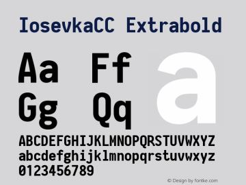 IosevkaCC Extrabold 2.3.0 Font Sample