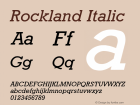 Rockland Italic Rev. 002.001图片样张