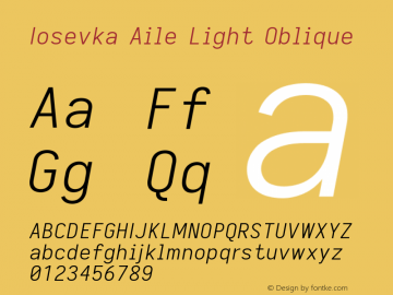 Iosevka Aile Light Oblique 2.3.0图片样张