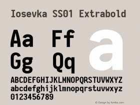 Iosevka SS01 Extrabold 2.3.0 Font Sample