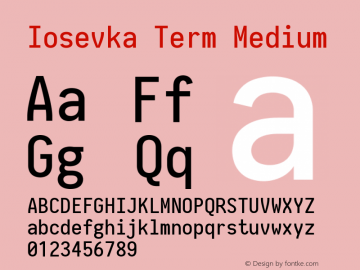 Iosevka Term Medium 2.3.0; ttfautohint (v1.8.3)图片样张