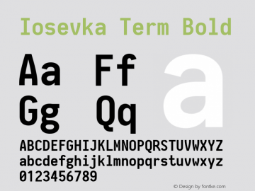 Iosevka Term Bold 2.3.0; ttfautohint (v1.8.3)图片样张