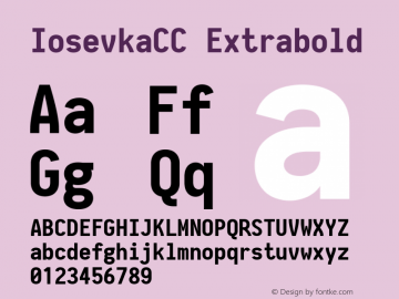 IosevkaCC Extrabold 2.3.0; ttfautohint (v1.8.3) Font Sample