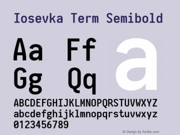 Iosevka Term Semibold 2.3.0; ttfautohint (v1.8.3)图片样张