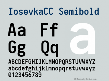 IosevkaCC Semibold 2.3.0; ttfautohint (v1.8.3) Font Sample