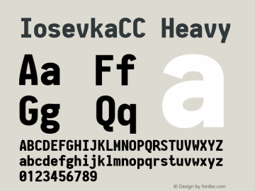 IosevkaCC Heavy 2.3.0; ttfautohint (v1.8.3) Font Sample