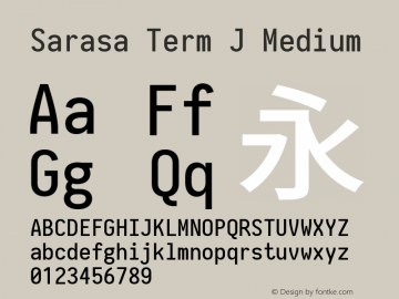 Sarasa Term J Medium  Font Sample