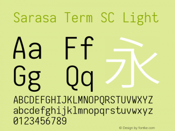 Sarasa Term SC Light 图片样张