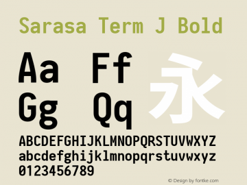 Sarasa Term J Bold  Font Sample