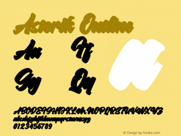 Asterik Outline Version 1.00;August 30, 2019;FontCreator 11.5.0.2430 64-bit Font Sample