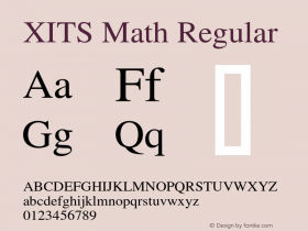 XITS Math Version 1.300 Font Sample