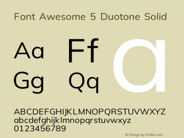 Font Awesome 5 Duotone Solid 330.242 (Font Awesome version: 5.10.2) Font Sample