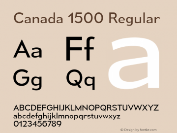 Canada1500Rg-Regular Version 1.100图片样张