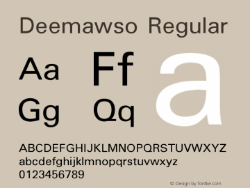 Deemawso Version 4.000 Font Sample