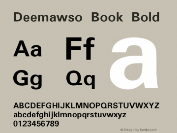 Deemawso Book Bold Version 4.000 Font Sample
