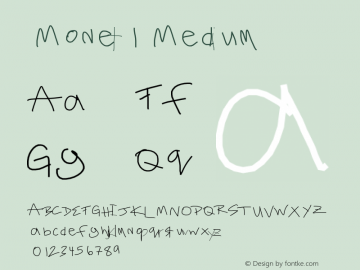 Monet1 Medium Version 001.000 Font Sample