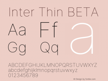 Inter Thin BETA Version 3.010;git-aca7606f2图片样张