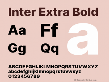 Inter Extra Bold Version 3.010;git-aca7606f2图片样张