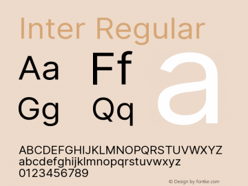 Inter Regular Version 1.000;git-src Font Sample